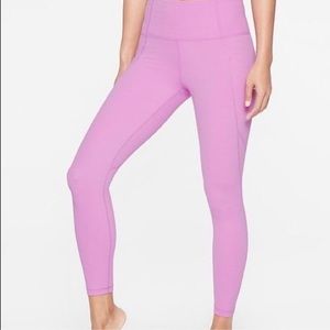 Athleta Pink Stash Pocket Salutation 7/8 Tights M